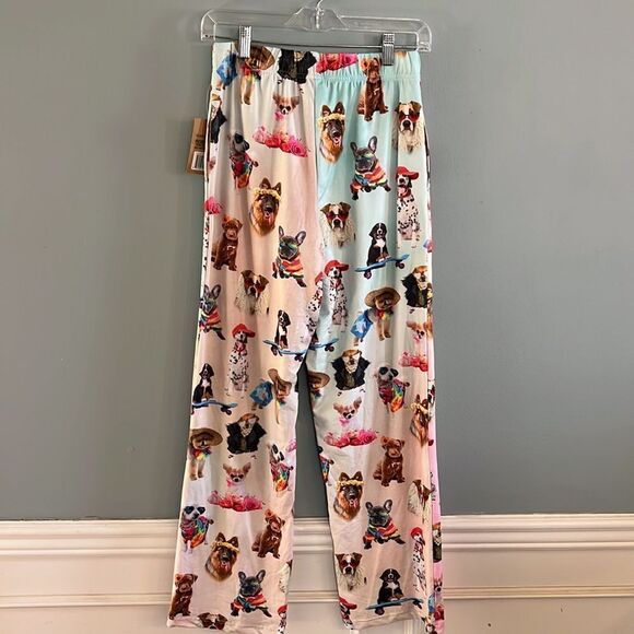 Women’s S “Brief Insanity” Soft Cozy Velvety New Sleep pants PJ’s￼ Dog Lovers - Picture 12 of 15